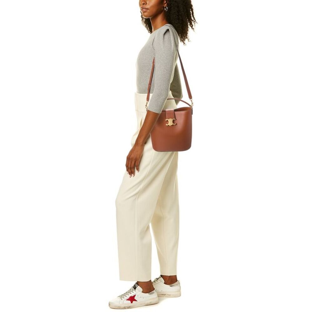 CELINE Louise Medium Leather Bucket Bag - Picture 4 of 4